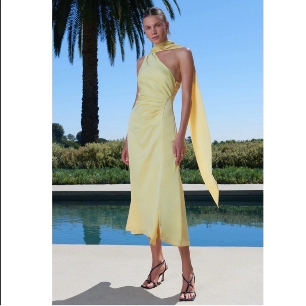 Misha Estra Dress in Yellow/Gold